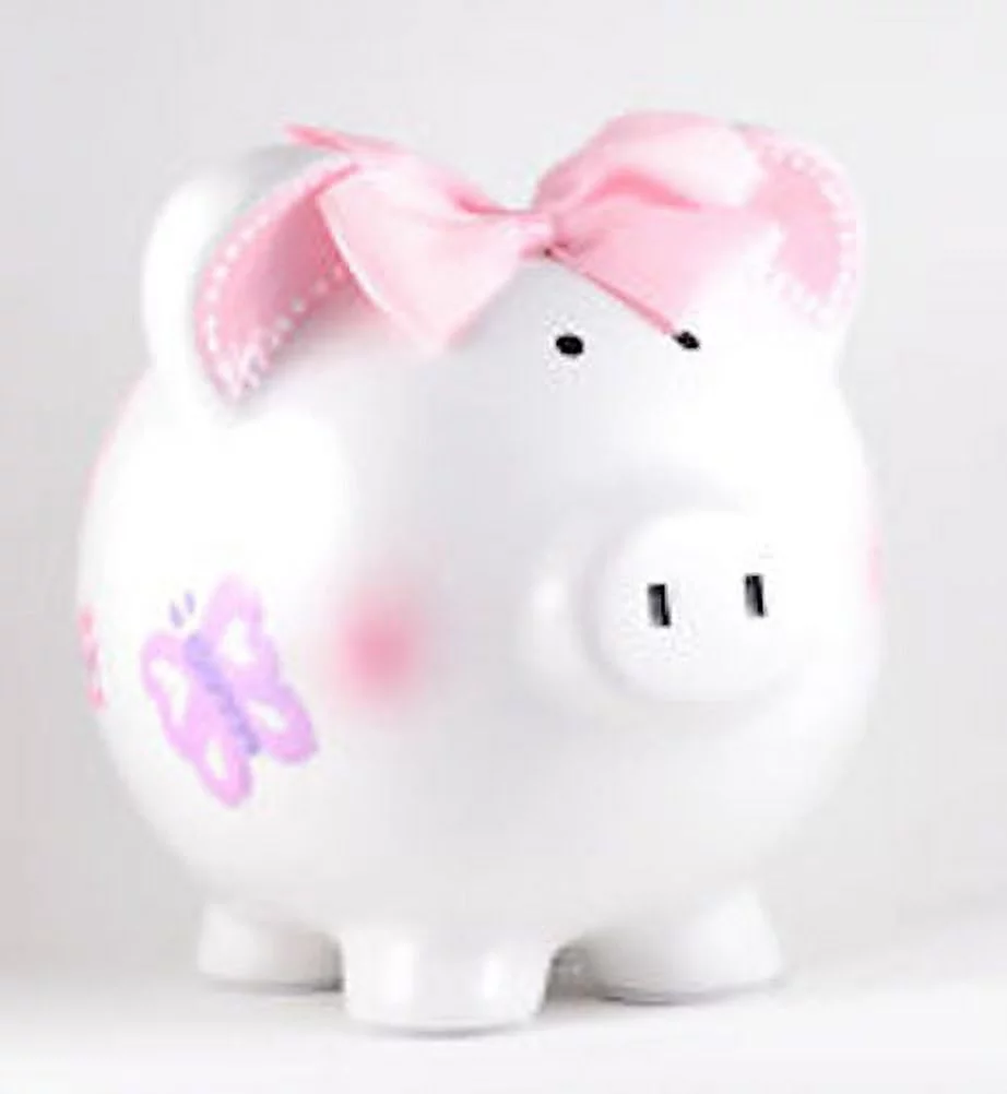 Child To Cherish - Large Piggy Bank - Butterfly
