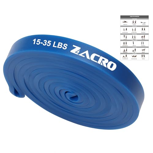 Zacro Resistance Bands, 6 Resistance Levels Pull Up Assistance Bands, Exercise Bands for Men&Women, Heavy Duty Resistance Band Set with Door Anchor, for Working Out, Muscle Training, Physical Therapy