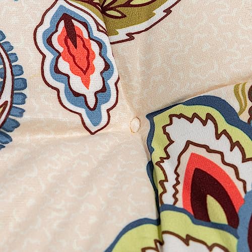 2-Pack Outdoor/Indoor Wicker Patio Seat Cushion Pad with Ties - Dining Chair Cushion, 17