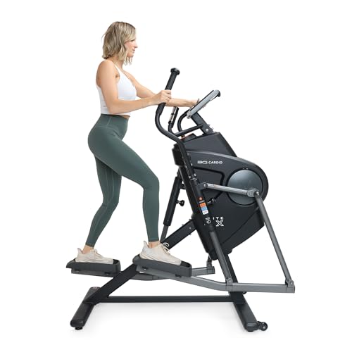 Elite EM X Elliptical Trainer Machine with 18”- 23” Adjustable Stride, Small Space Saving 49.2” Footprint, FreeSync™ FTMS Smart HD Connectivity, 350LB Max Weight, 5 Year Parts Warranty.