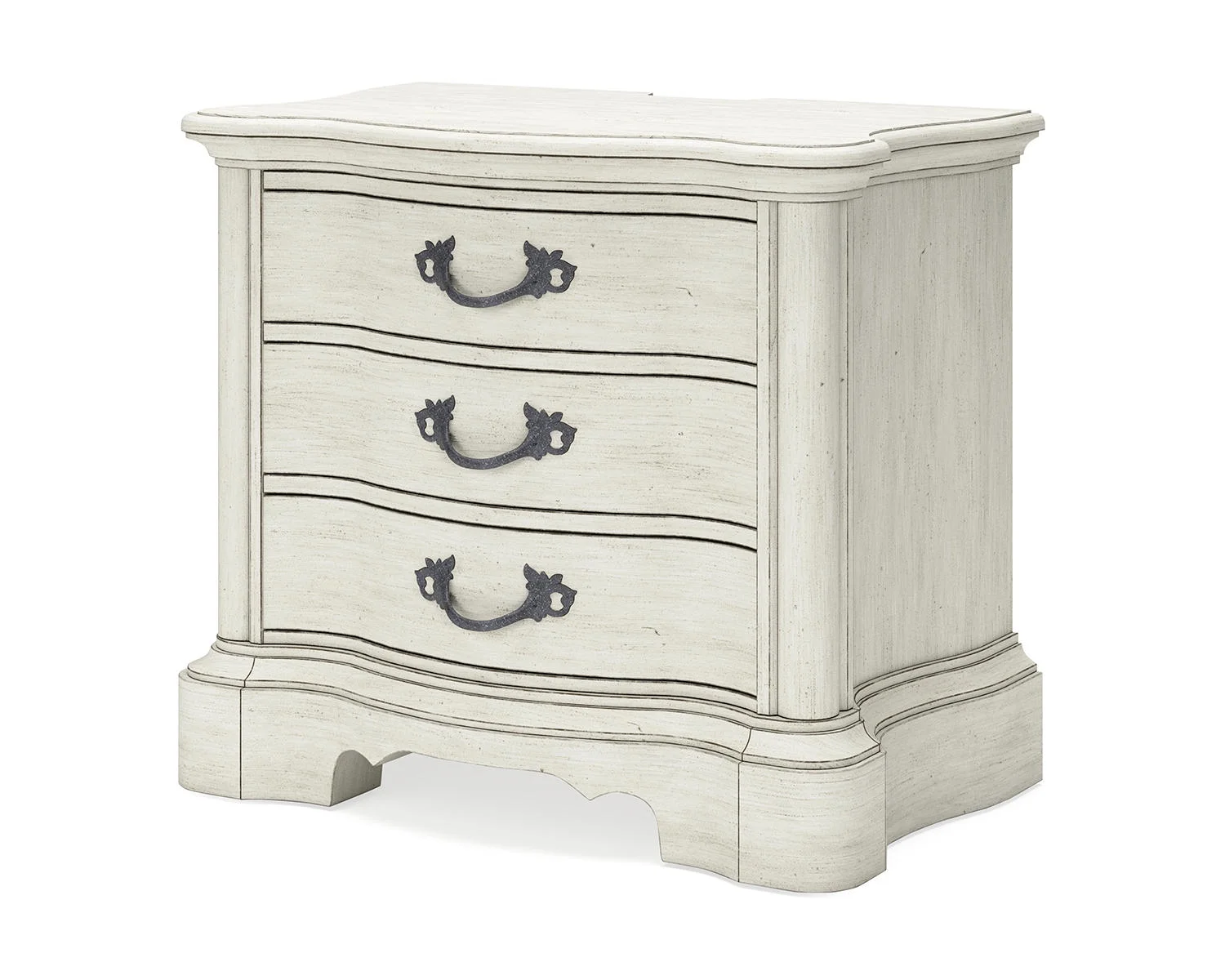 Signature Design by Ashley Arlendyne 3 Drawer Nightstand, Antique White