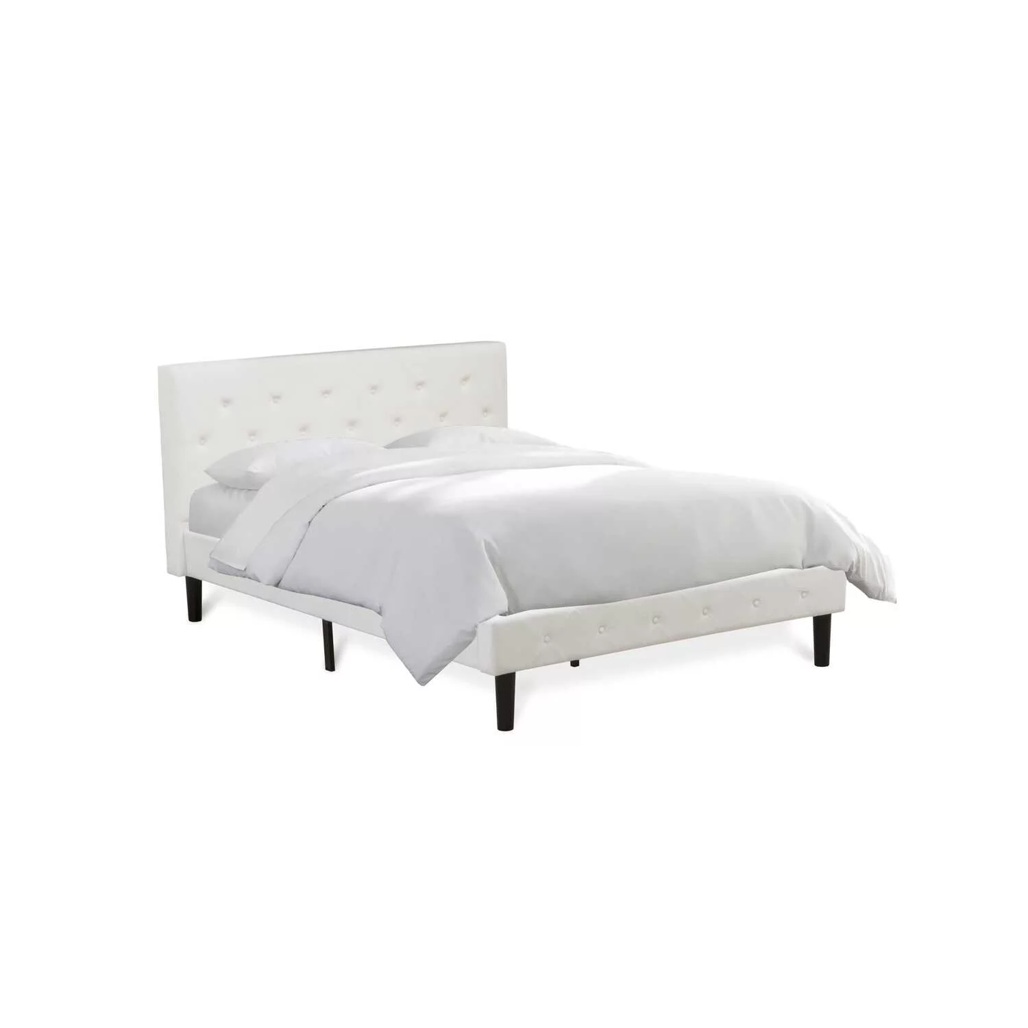 East West Furniture Nolan 3-Piece Wood Queen Bedroom Set in White