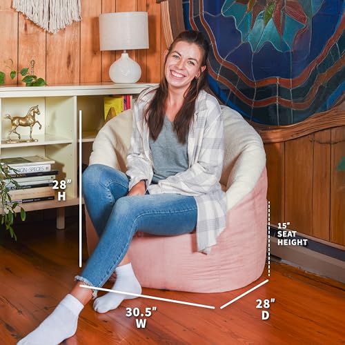 Big Joe Milano Lenox Denim Cobalt Beanbag Chair