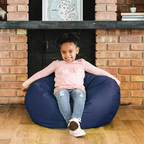 Big Joe Classic Bean Bag Chair, Sapphire Smartmax, Durable Polyester Nylon Blend, 2 feet Round