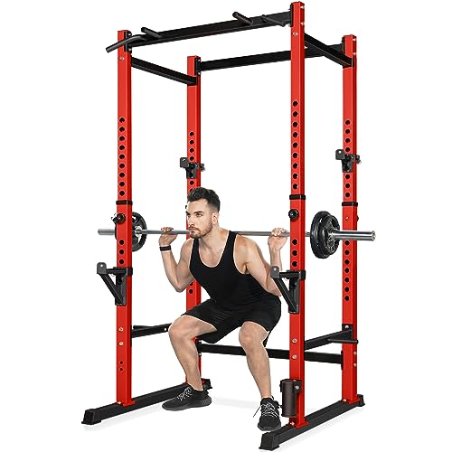 Bongkim Power Rack, Rack Cage for Weight Training, Adjustable Squat Stand Rack for Home Gym Equipment, Lifting Cage with 660lb Capacity