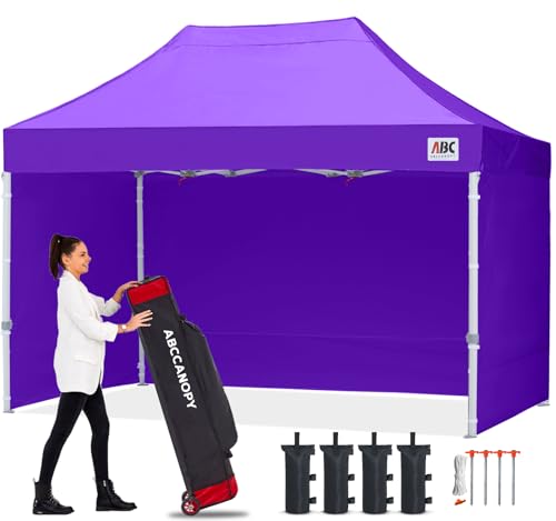 ABCCANOPY Easy Pop Up Canopy Tent with Sidewalls 10x10 Commercial -Series, White