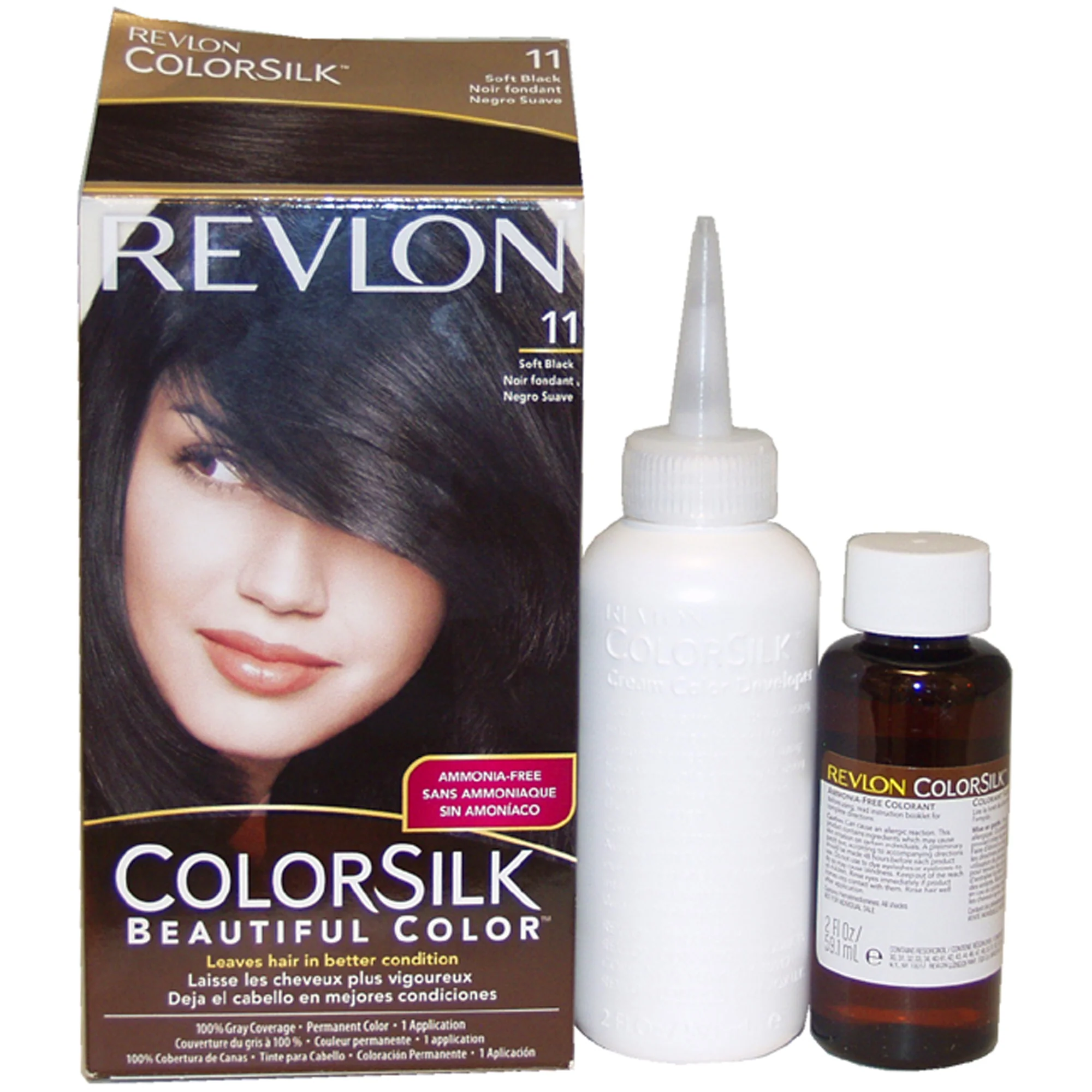 Colorsilk Beautiful Color - 11 Soft Black by Revlon for Unisex - 1 Application Hair Color