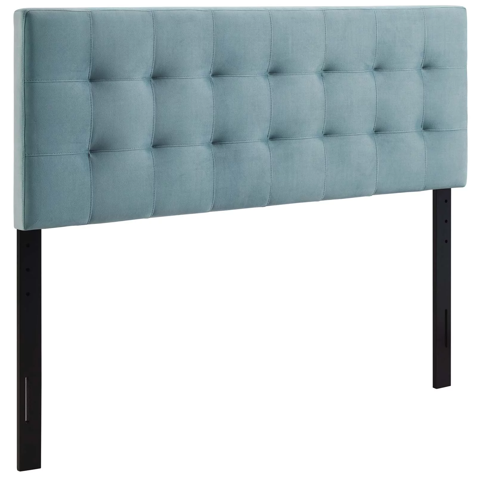 Modway Lily Biscuit Tufted Full Performance Velvet Headboard in Light Blue