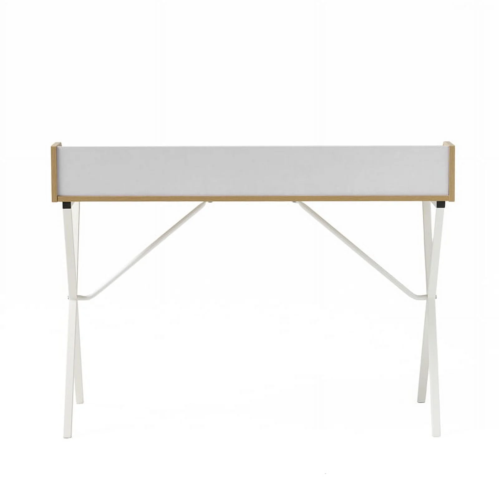 Noble House Aalto Modern Faux Wood Computer Desk in Oak and White