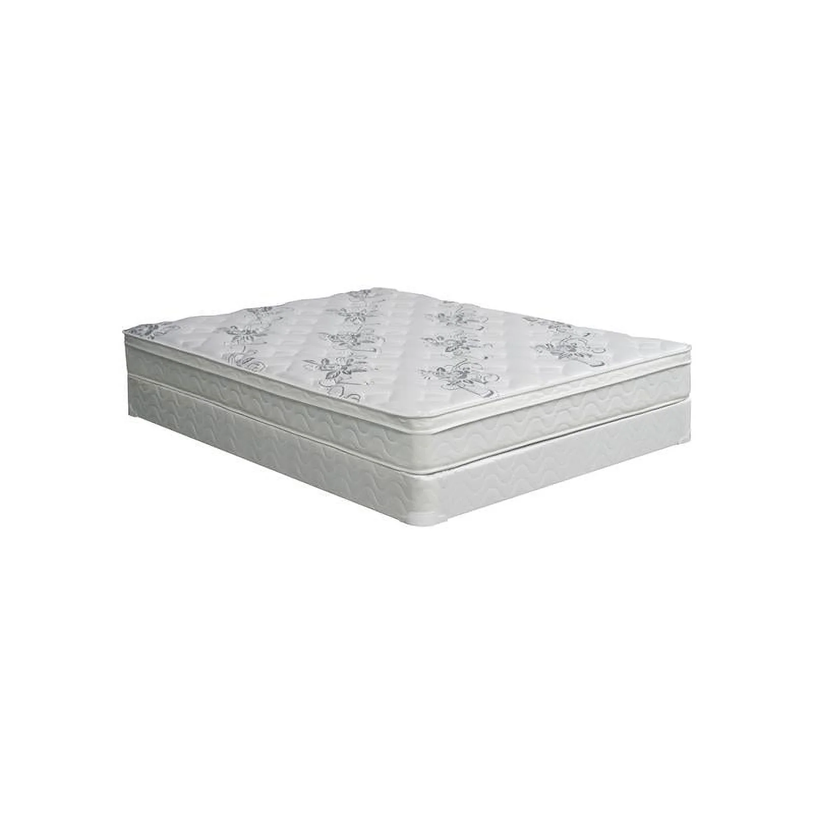 Furniture of America Kya Fabric 9-Inch Twin Euro Top Mattress in White
