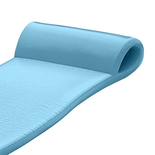 TRC Recreation Sunsation Vinyl Coated Foam Swimming Pool Float Mat Adult Lounger with Built-in Roll Pillow