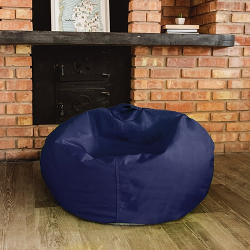 Big Joe Classic Bean Bag Chair, Sapphire Smartmax, Durable Polyester Nylon Blend, 2 feet Round