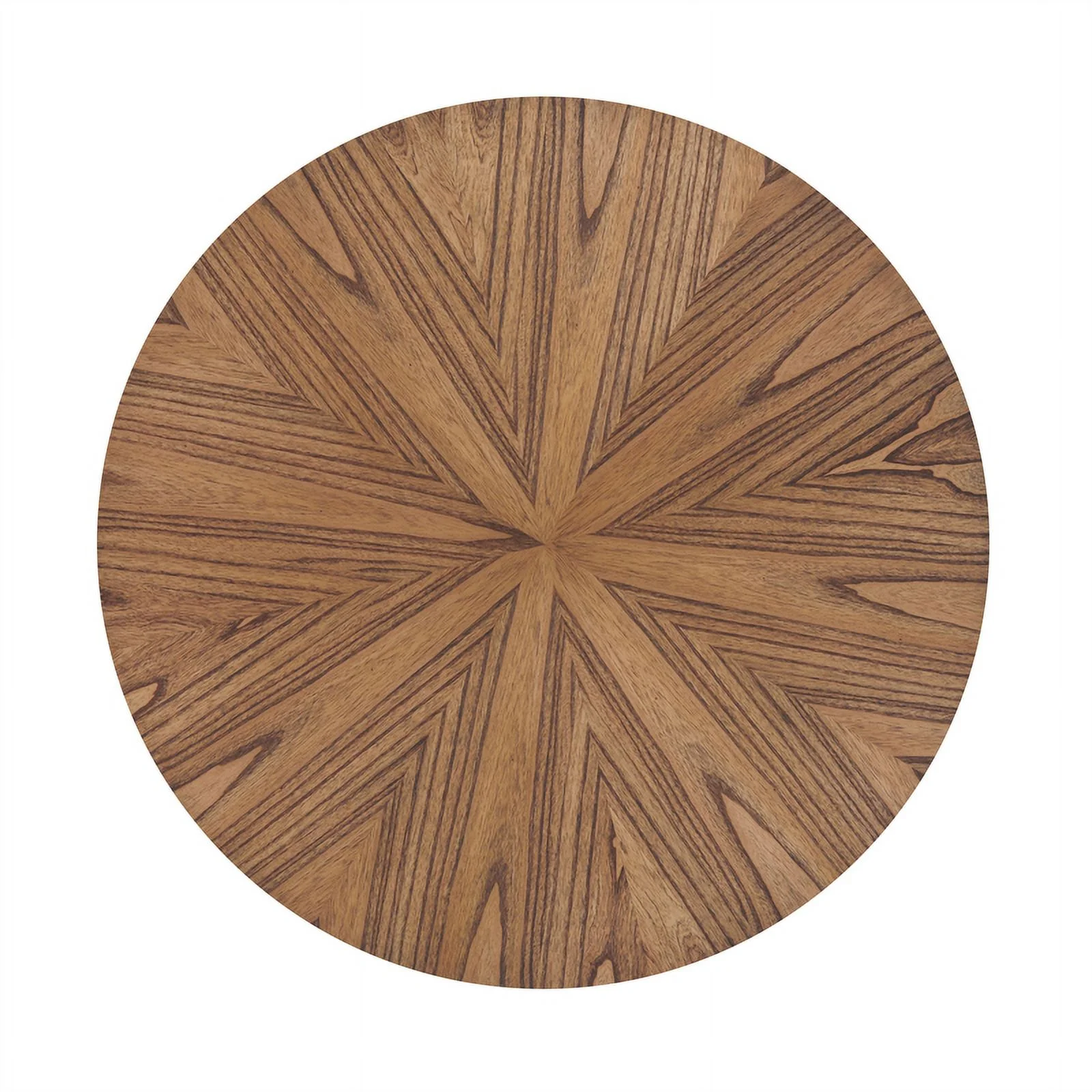 Martin Svensson Home LAX Round Wood Coffee Table in Warm Nutmeg Brown