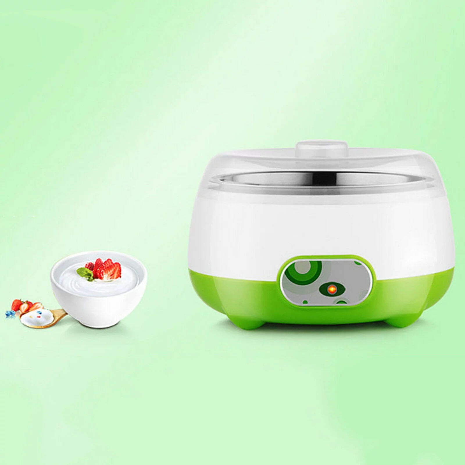 FETCOI 1L Automatic Yoghurt Machine Stainless Steel Liner 15W Constant Temperature Home