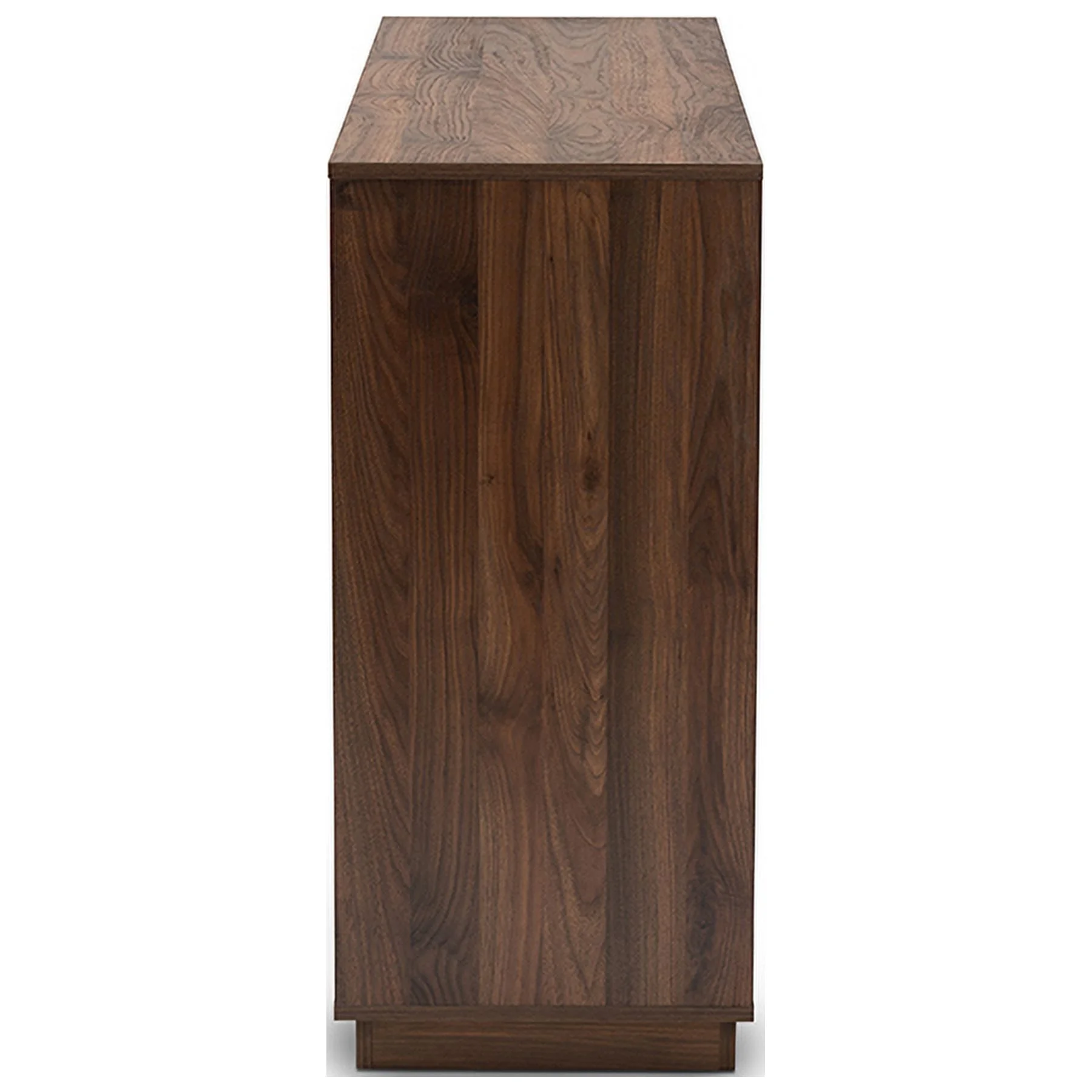 Baxton Studio Mette Mid-Century Modern White and Walnut Finished 6-Drawer Wood Dresser