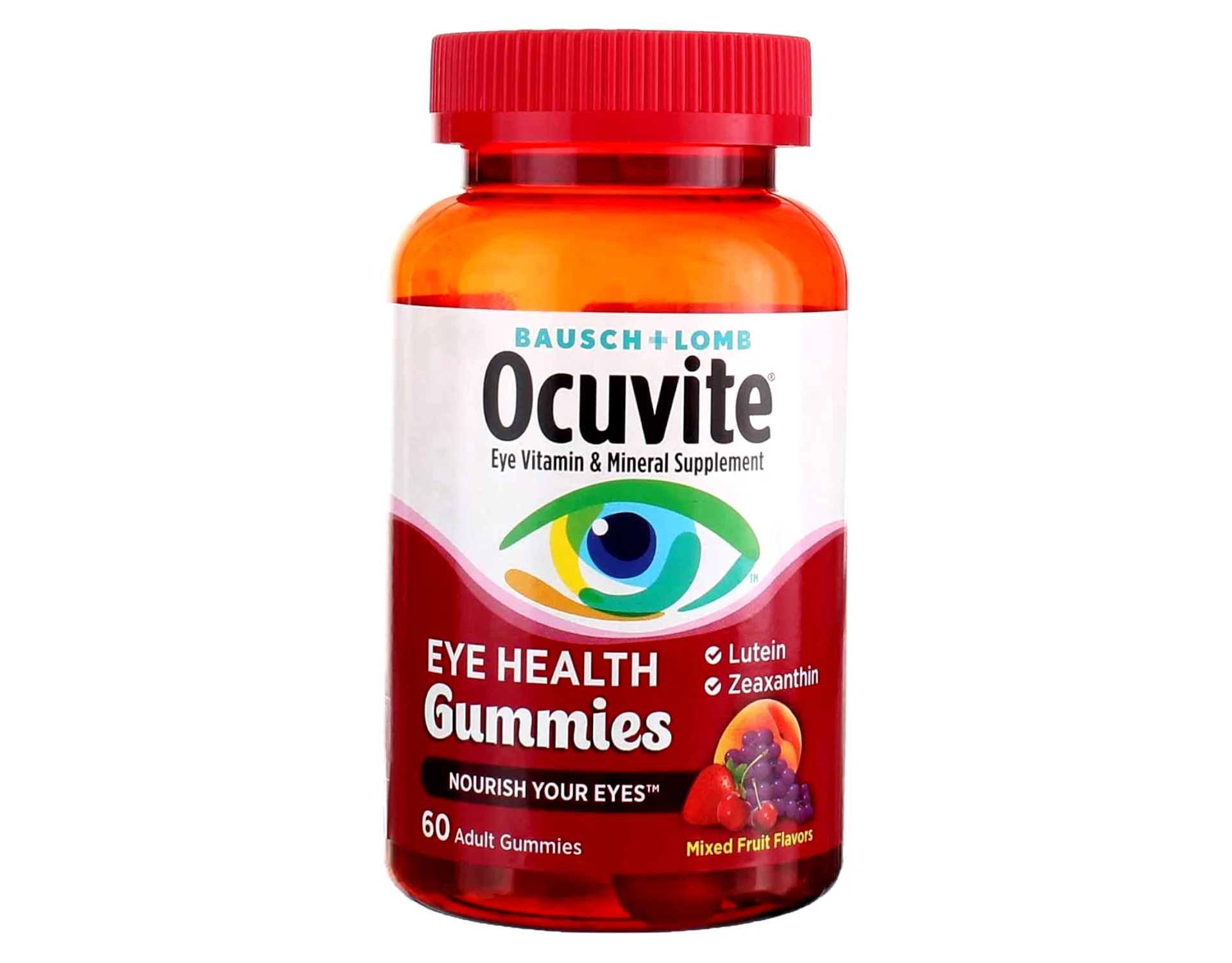 Ocuvite Eye Vitamin & Mineral Supplement, Eye Health Adult Gummies, Contains Lutein & Zeaxanthin, 60 Gummies, 4-Pack