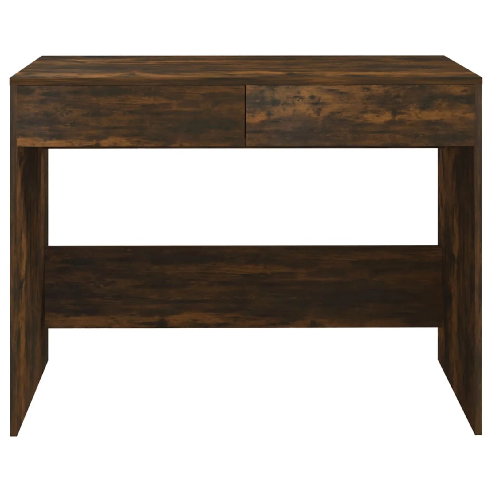 Dcenta Desk Smoked Oak 39.8in x 19.7in x 30.1in Engineered Wood Writing Desk Gaming Table Home Office Furniture