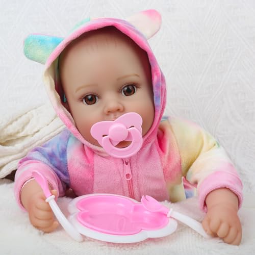 Baby Dolls, 18 inches Large Realistic Cute Soft Body Baby Doll Real Life Baby Dolls Girl, with Bottles & Pacifier, Diapers and Bibs, Gift Idea for Ages 3+
