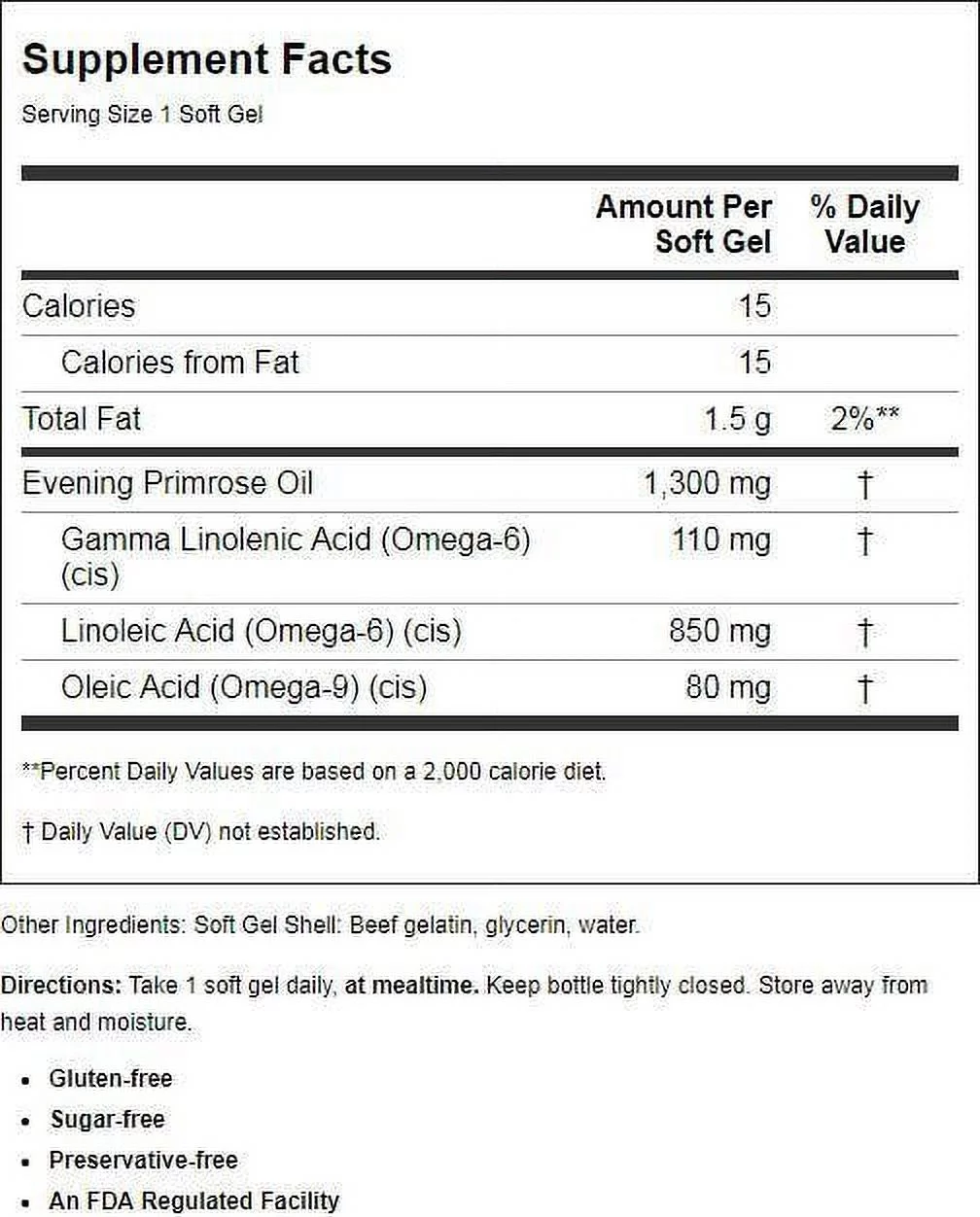 Carlson Golden Primrose 1,300 mg 90 Sgels