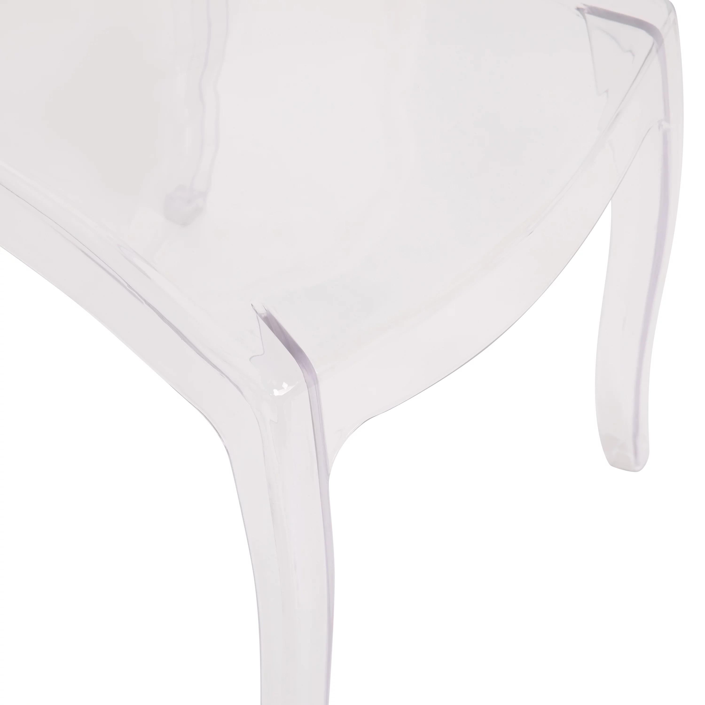 Flash Furniture Revna Series Ghost Chair, Set of 4, Clear Plastic