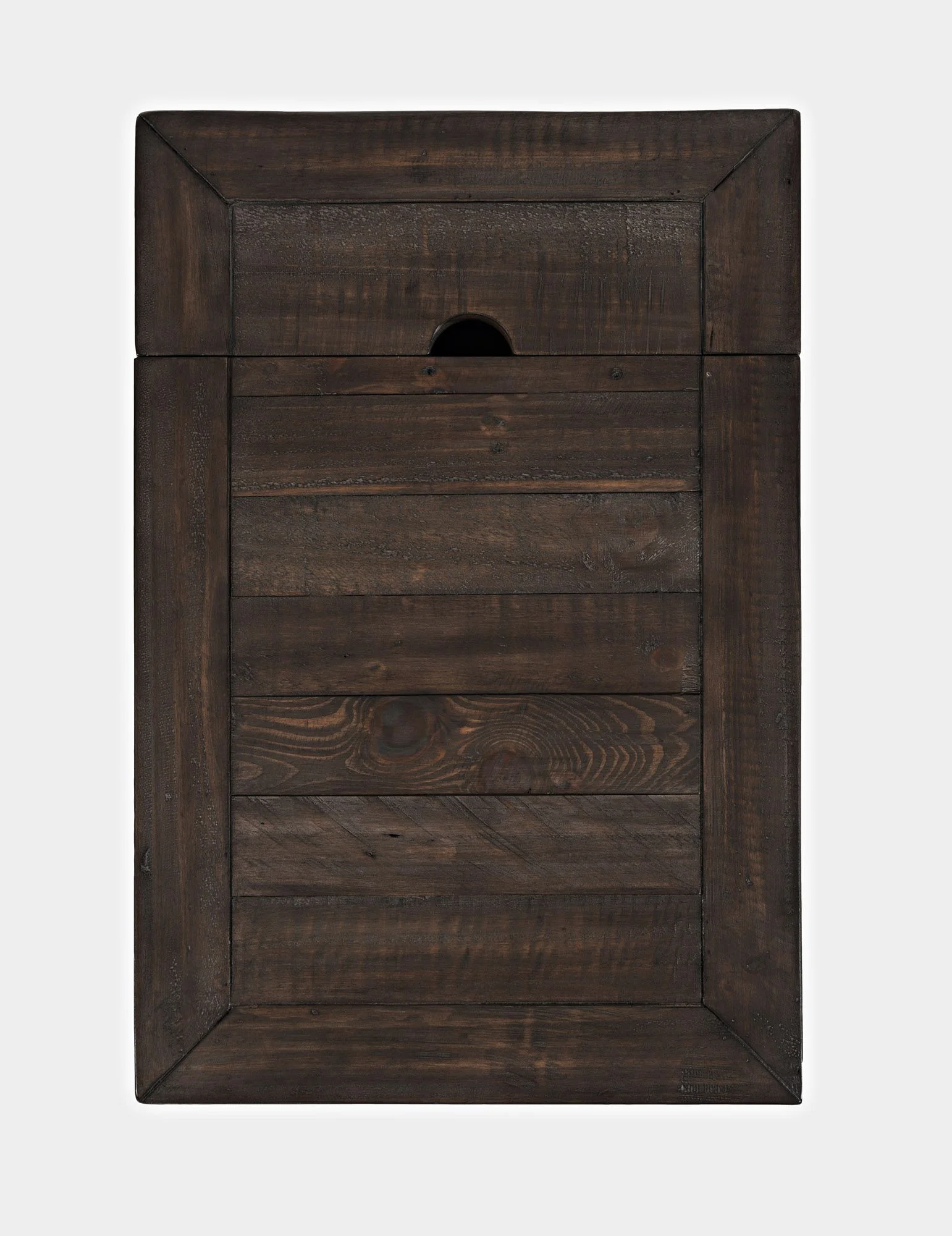 Jofran Madison County Rustic Reclaimed Pine Farmhouse Harris USB Charging Chairside Table