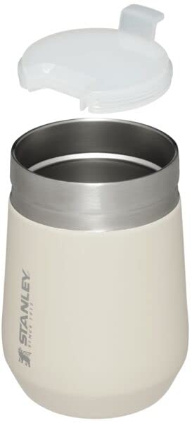 Stanley GO Everyday Wine Tumbler 10 oz | Press Fit Drink Through Lid | Beverage, Coffee, and Cocktail Cup | Insulated Stainless Steel Wine Glass | BPA-Free | Ash