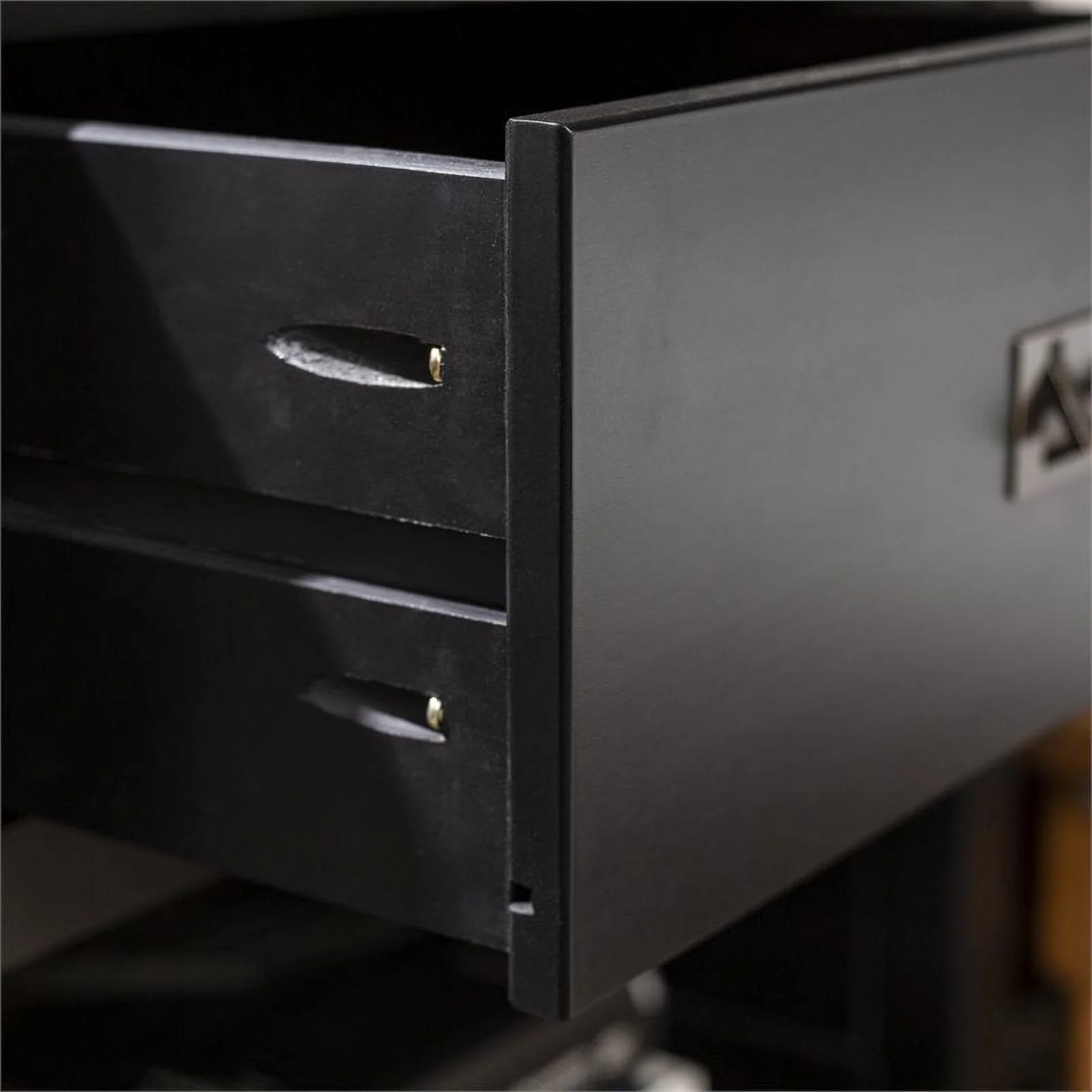 Lydia 2-Piece 1-Drawer Classic Solid Wood Bedroom Nightstand Set in Black