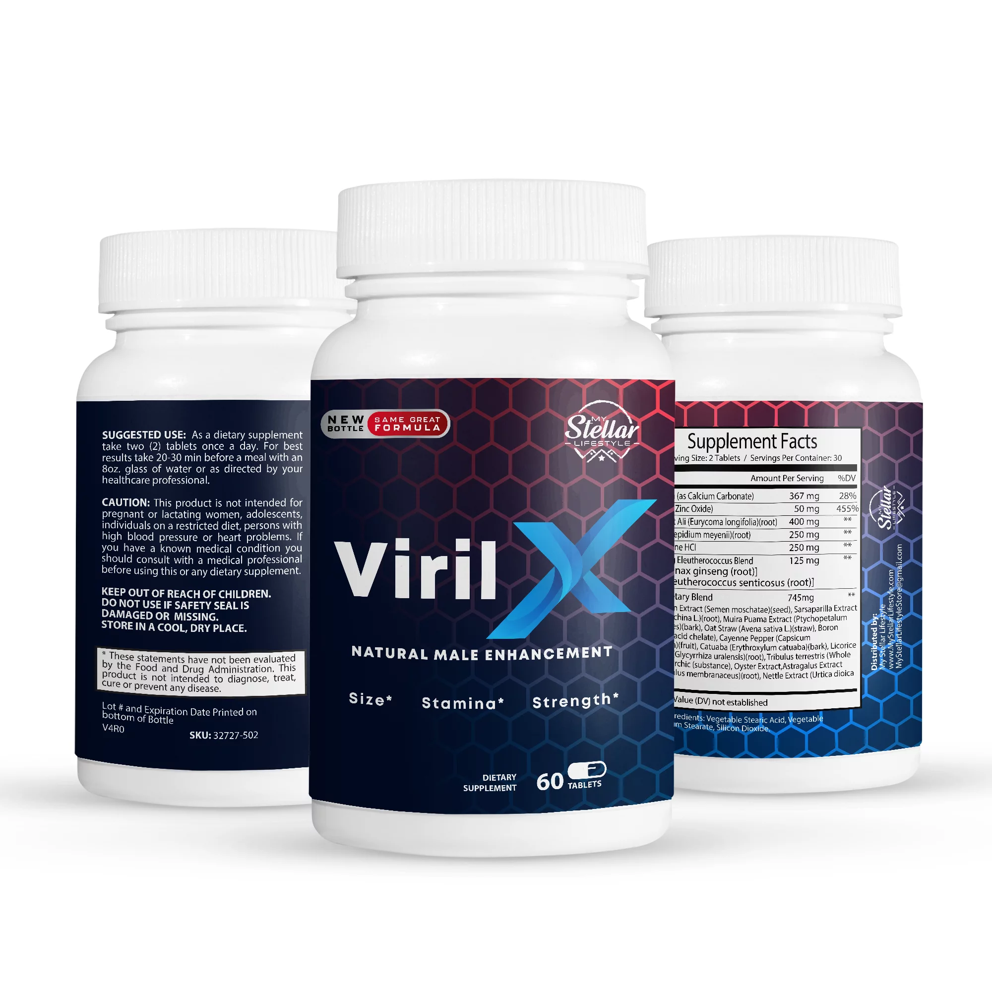4 Pack Viril X, performance booster for men, increases blood flow & stamina-60 Tablets x4