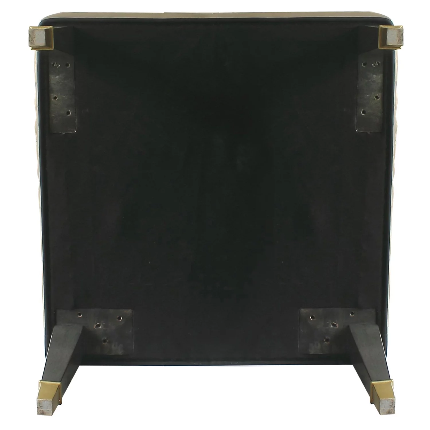 ACME House Beatrice Recessed Arm Accent Chair in Tan and Charcoal