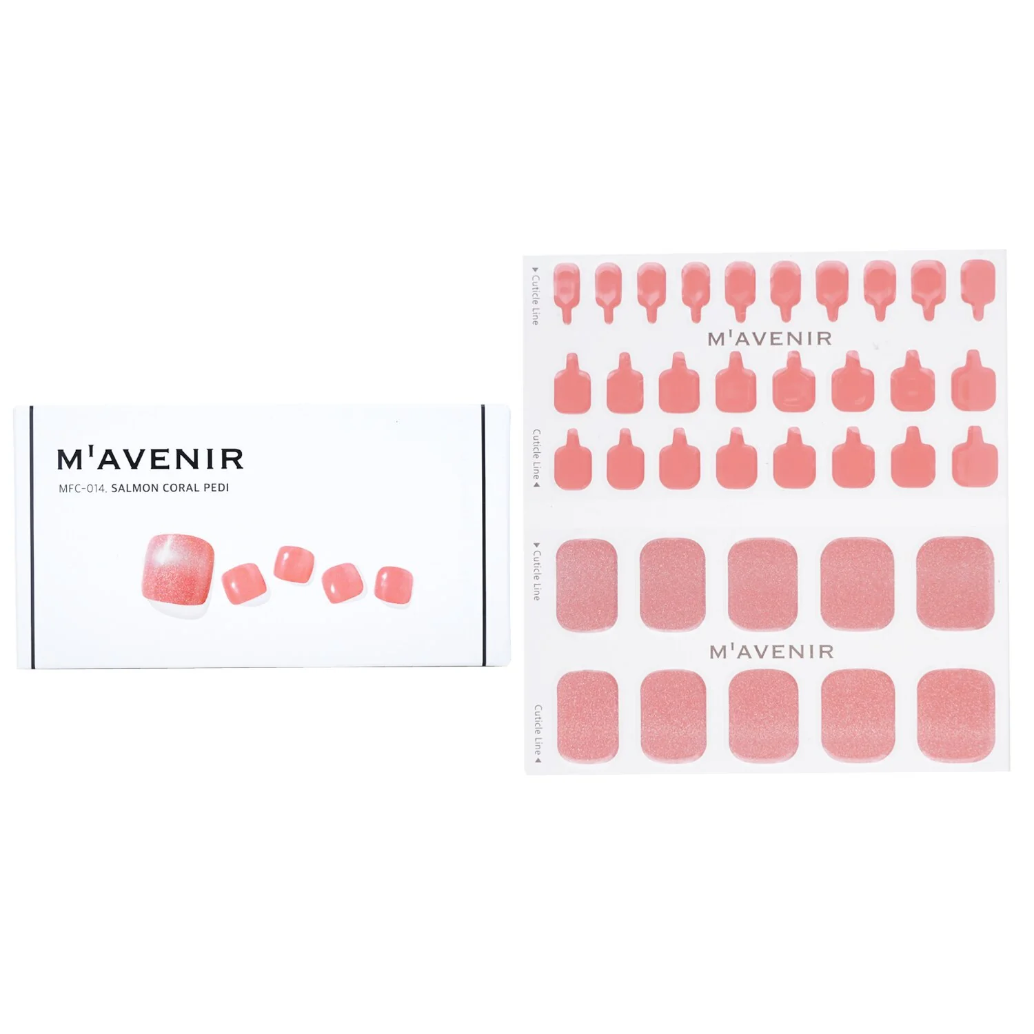 Mavenir Nail Sticker (Pink) - # Glass Soft Pink Nail  32pcs