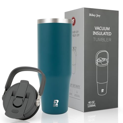 40 oz 2.0 Stainless Steel Tumbler with Leak-Proof Lid and Straw, Double-Wall Vacuum Insulated Travel Mug for Coffee, Iced Tea, or Water - Ideal for Commutes and Outdoor