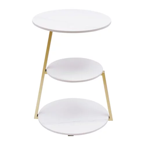 3-Tier End Table Living Room Sofa Side Snack Table Coffee Tray Under Sofa Table