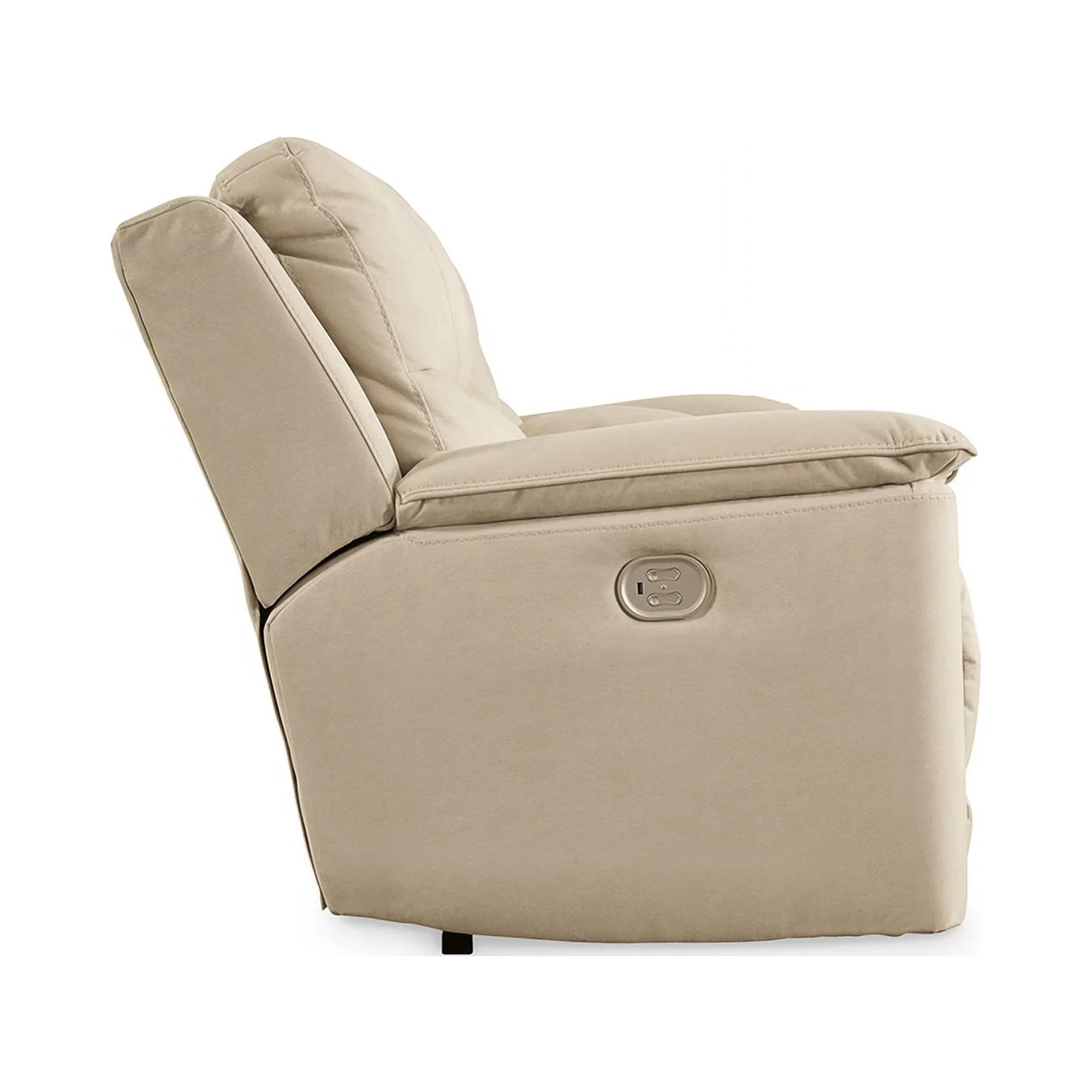 Ashley Furniture Next-Gen Gaucho Faux Leather Power Reclining Loveseat in Latte