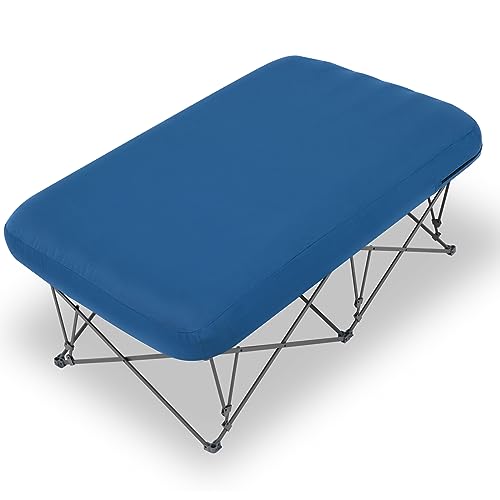 KAMPKEEPER Camping Cot,Camping Cots for Adults,Folding Camping Cot with Inflatable Air Mattress and Carry Bag,for Outdoor Travel Camp Beach Vacation (not Included The Airpump)