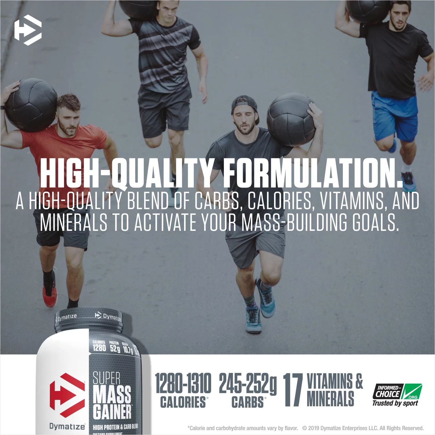 Dymatize Super Mass Gainer, Gourmet Vanilla, 12 lb