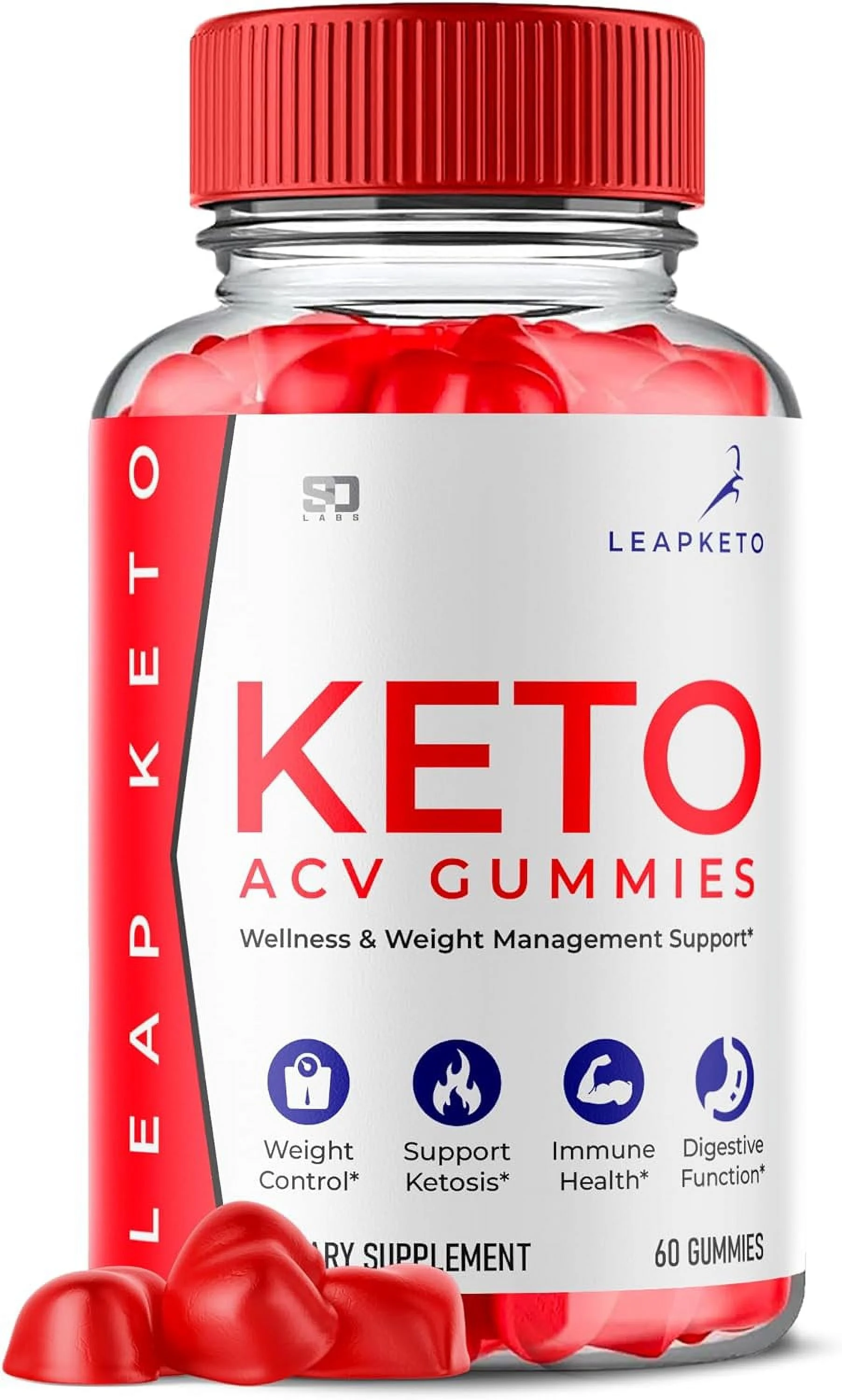 Keto Leap Keto ACV Gummies - Apple Cider Vinegar Supplement for Energy & Focus - Dietary Supplement Gummies with Apple Cider Vinegar Folate Vitamin B12 B6 Beet Root - 60 Gummies