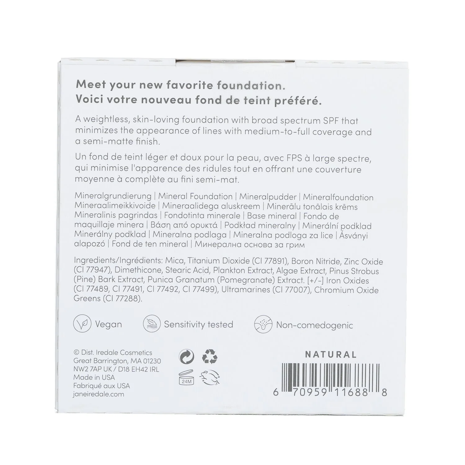 Jane Iredale PurePressed Base Mineral Foundation Refill SPF 20 - Latte  9.9g/0.35oz