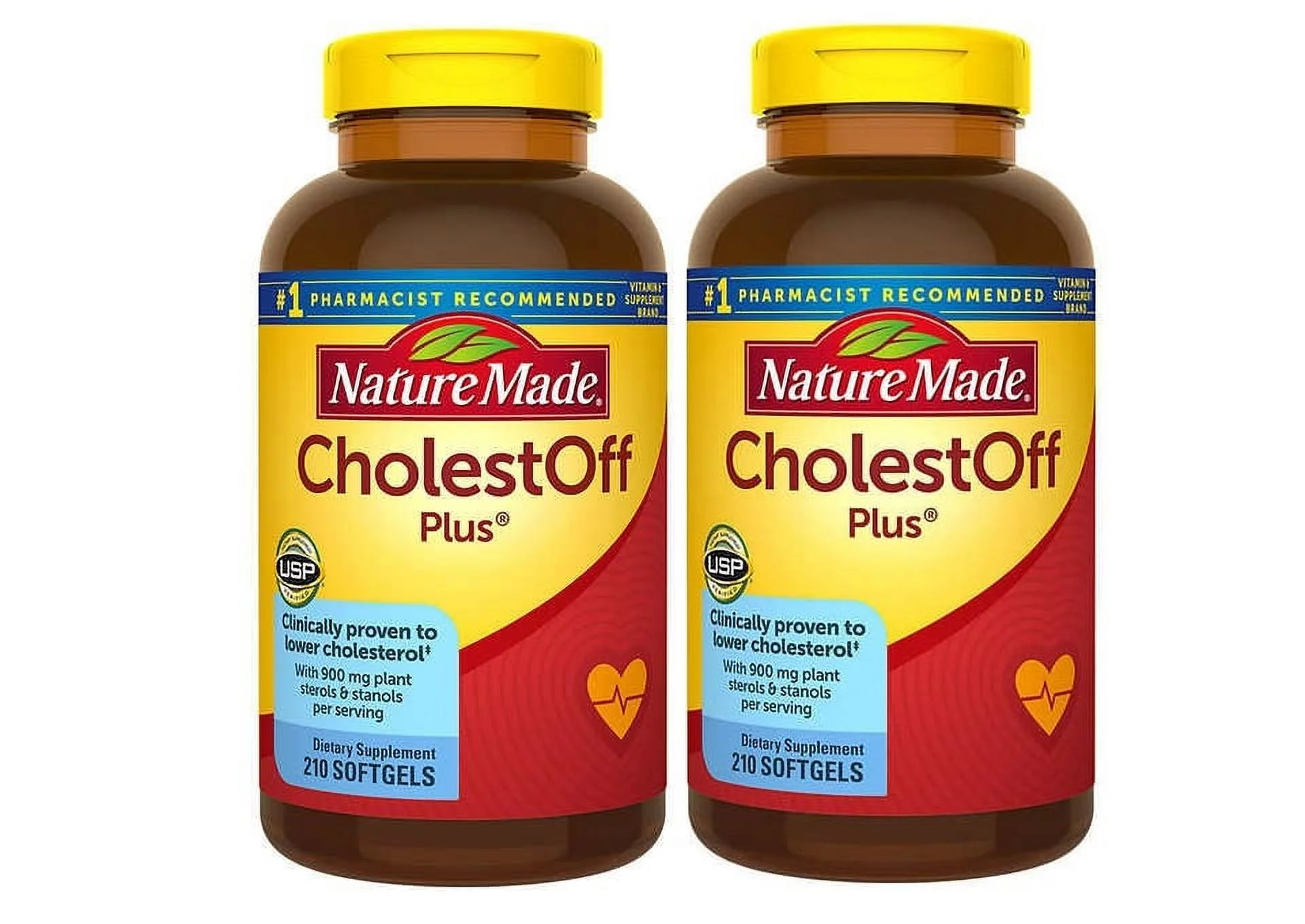 2 Pack | Nature Made CholestOFF Plus, 210 Softgels