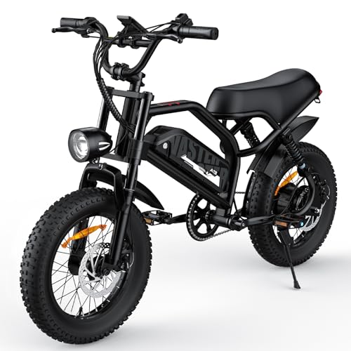 Electric Bike, 16'' Fat Tire E-Bike for Teens/Adults, 500W E-Bike with 36V/12.8Ah Removable Battery, Up to 22MPH, 45 Mile Range, Electric Mountain Bike for Woman/Men