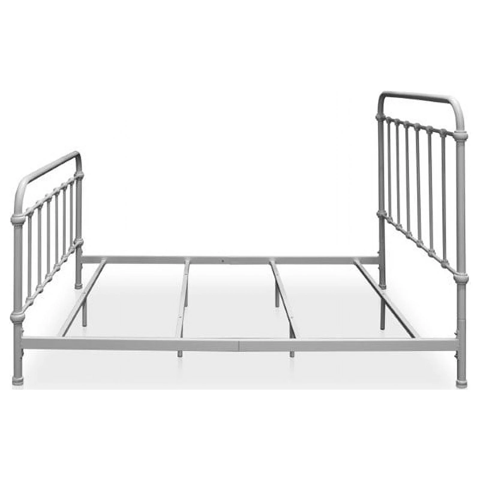 Furniture of America Celinda Metal Twin Spindle Bed in Vintage White