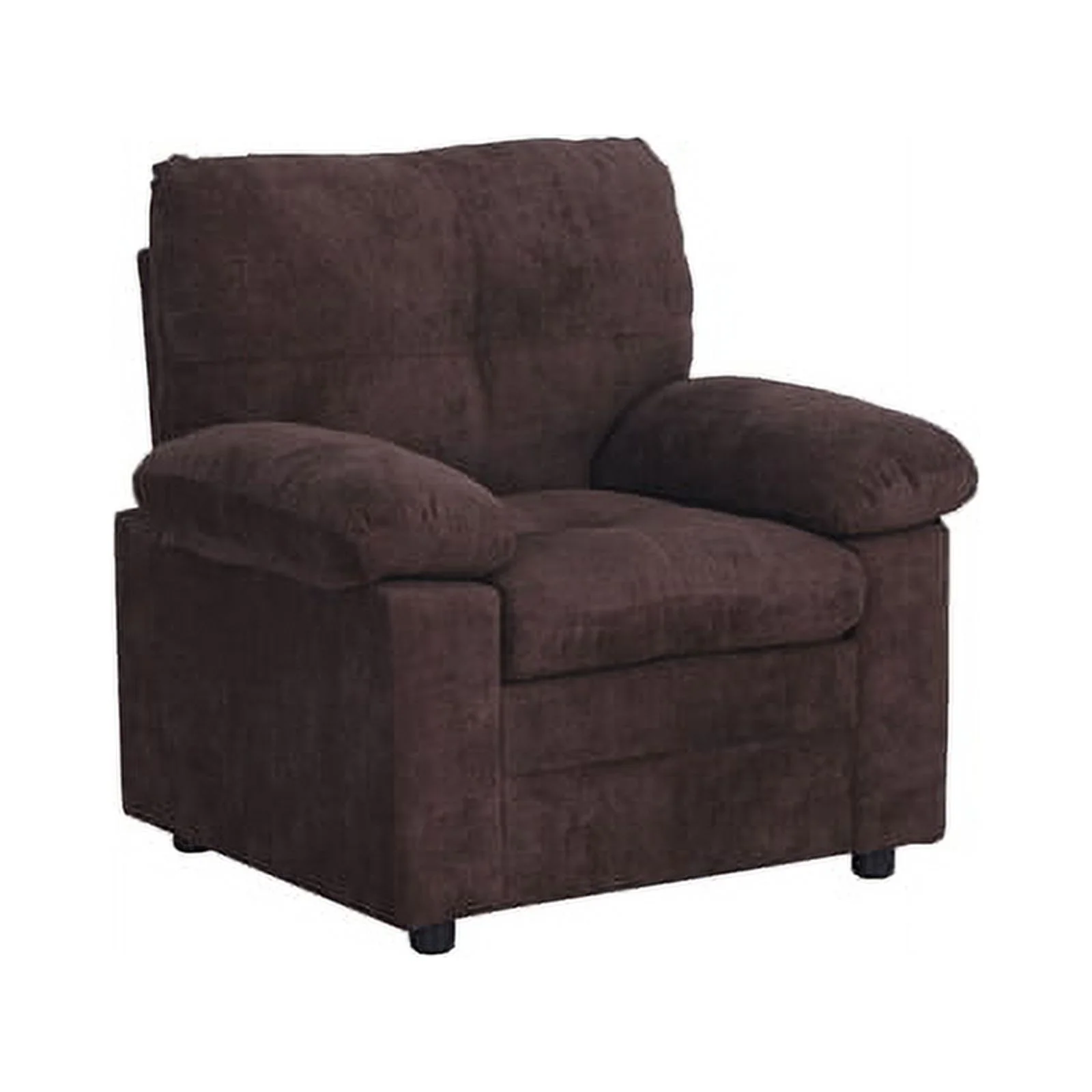 Home Square Linen Living Room Chair in Brown Finish - Set of 2