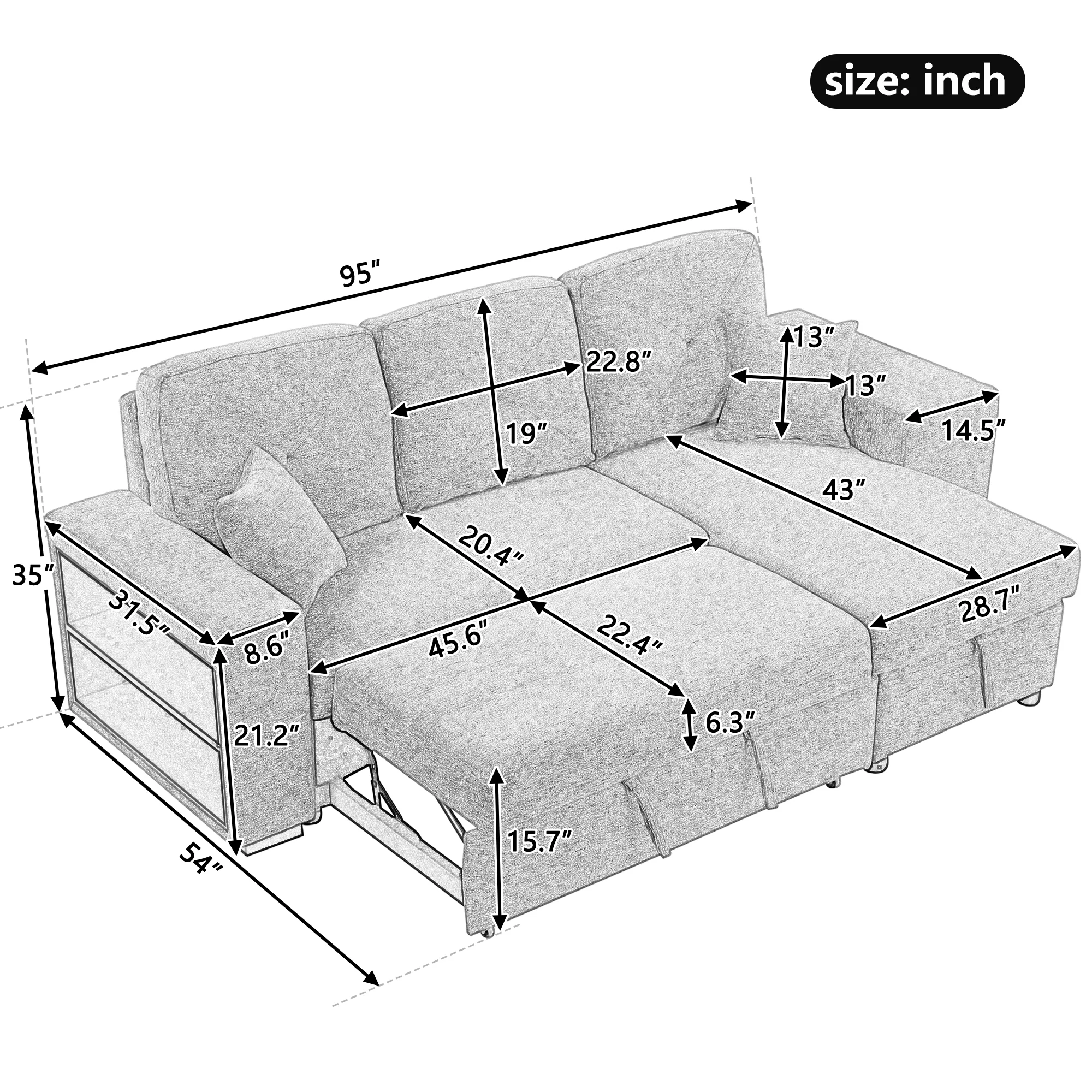 Cloud Drift Cozy  Sectional Sofa