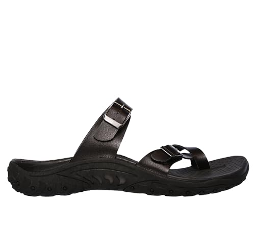 Skechers Women's Reggae-Carribean-Double Buckle Toe Thong Slide Sandal