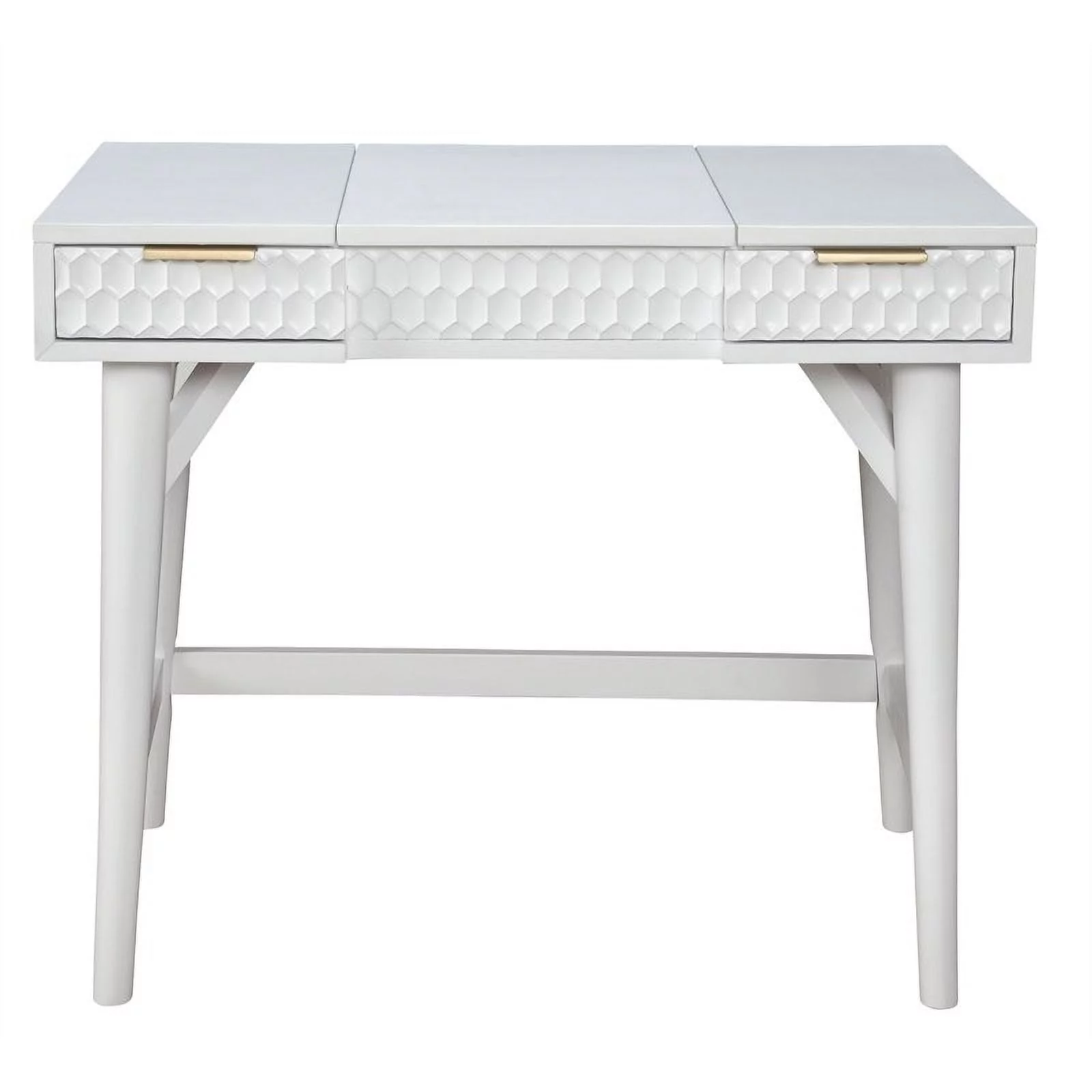 Home Square 4 Piece Set with Nightstand Standard King Headboard & Bedroom Vanity