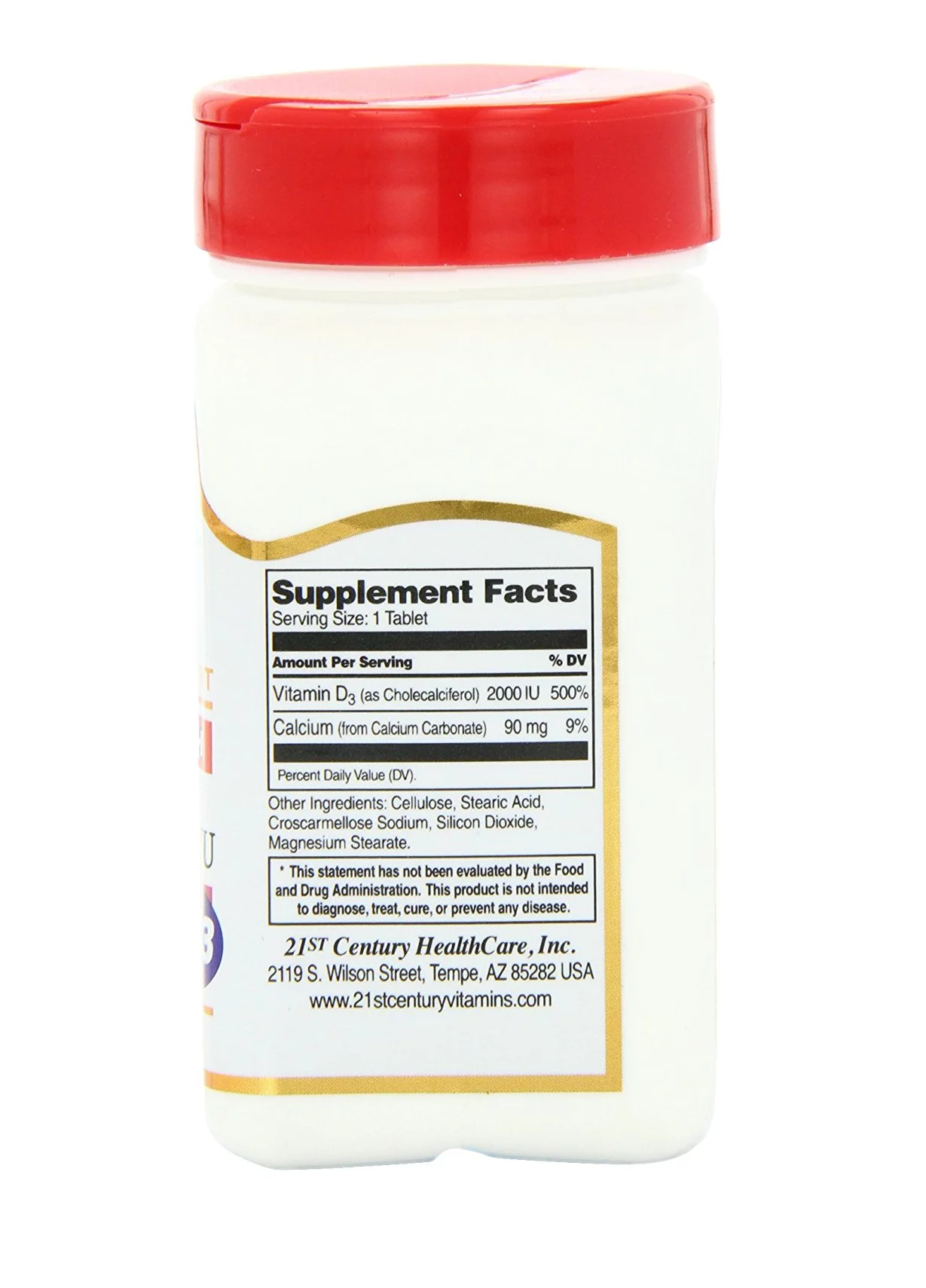 21st Century Vitamin D3 2000 IU Tablets 110 ea (Pack of 6)