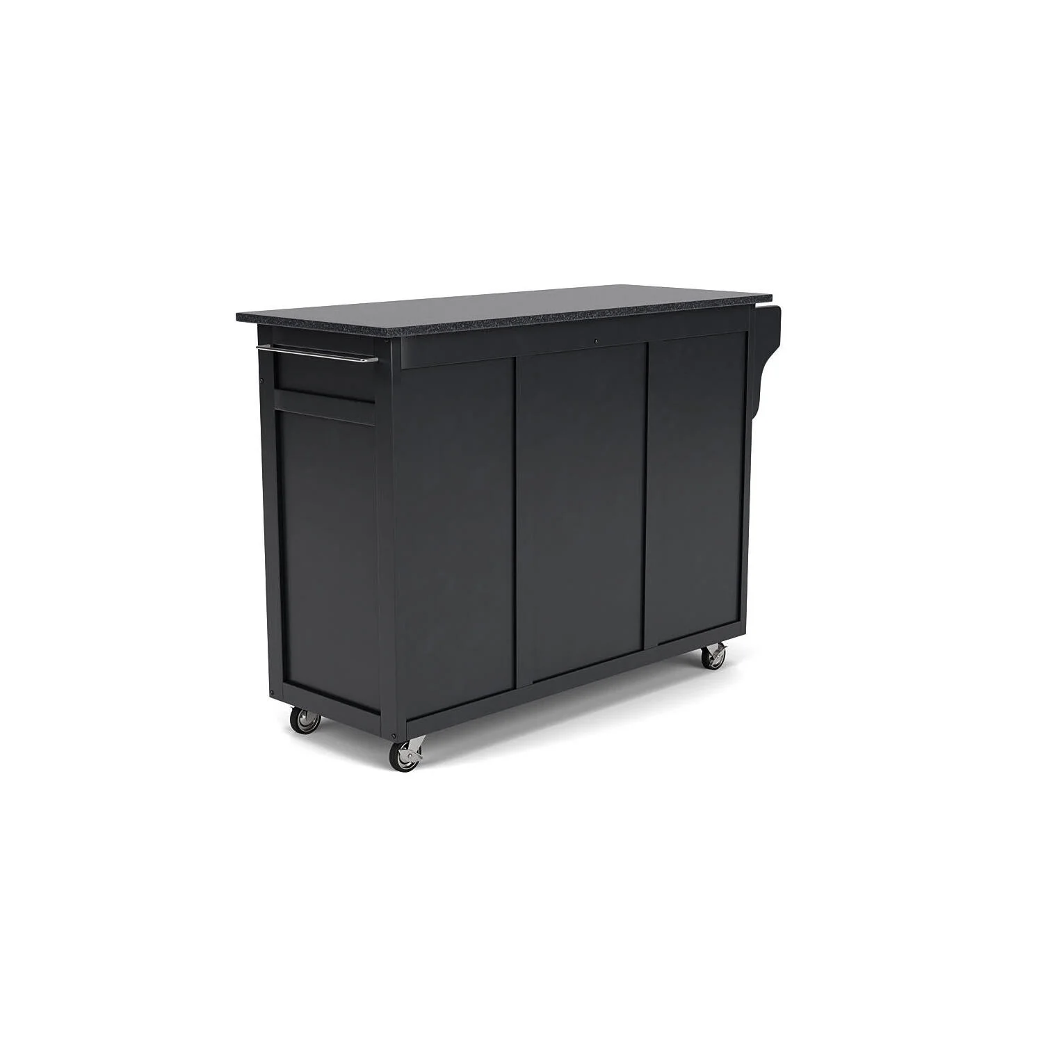 Homestyles Create-a-Cart Wood Rolling Kitchen Cart in Black