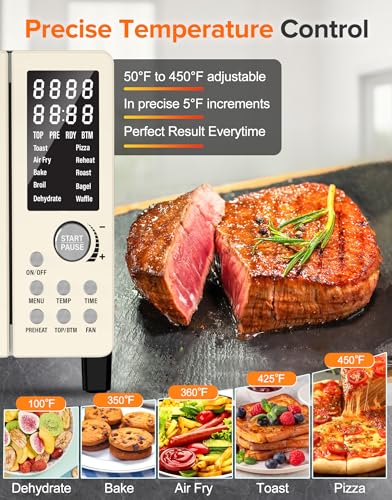 Nuwave Bravo Pro Smart 21QT Toaster Oven Air Fryer Combo, Convection Oven Countertop, 10 functions all in 1, with even & quick crisp technology, 50-450°F, 1800W, Stainless Steel