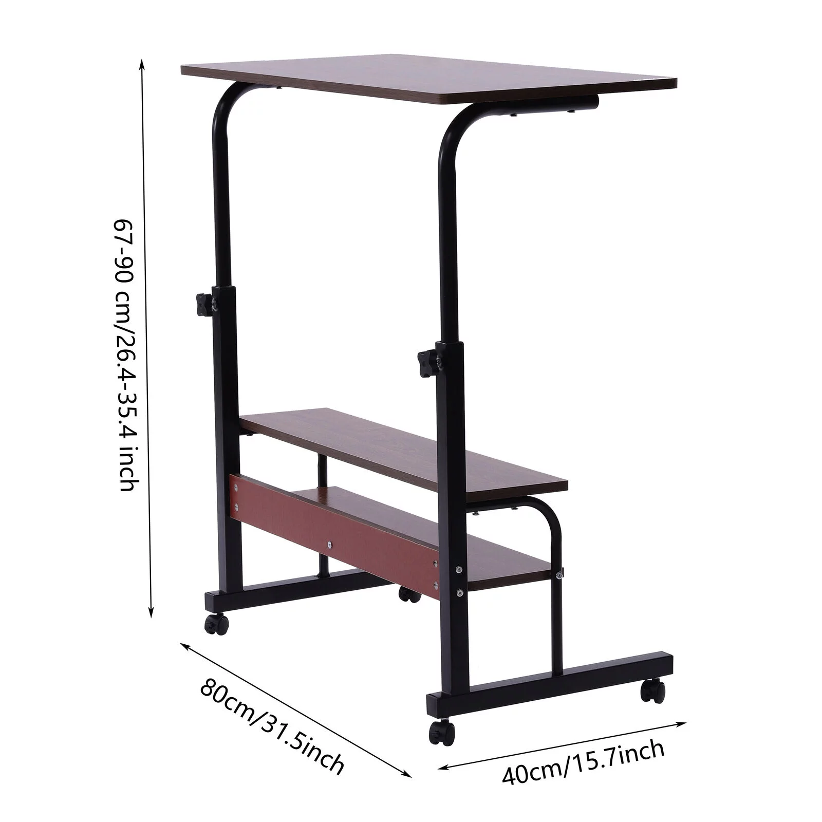 TOOL1SHOoo Movable Computer Table Height Adjustable Sofa Side Table Retro
