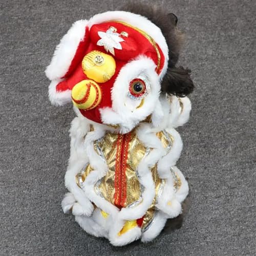 Spring Festival Dog Costume Lion Dance Dog Costume Chinese New Year Role Play Puppy Pet Chihuahua Puppy Costume (Color : A, Size : M)