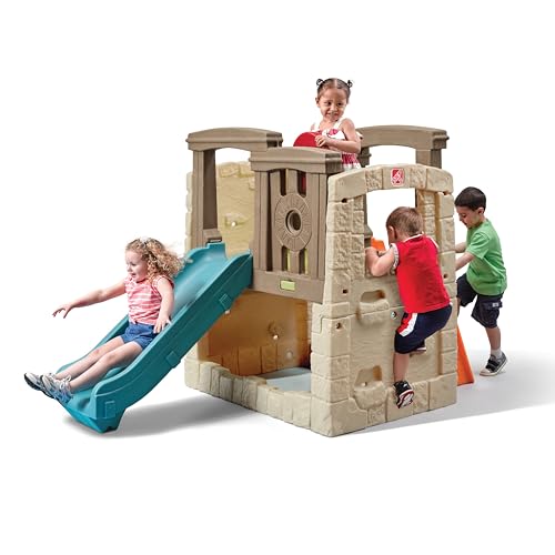 Step2 Woodland Climber II Kids Playset, Ages 2 –6 Years Old, Toddler Slide and Climbing Wall, Outdoor Playground for Backyard, Sturdy Plastic Frame, Easy Set Up